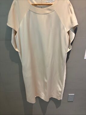 Gerard Darel Cream Short-Sleeve Shift dress